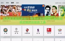 世界杯竞猜软件排行-世界杯竞猜软件，解锁观赛新体验的智能工具