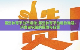 星空体育平台不退钱-星空体育平台退款难题，消费者权益的困境与反思