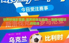 世界杯体彩竞猜-世界杯体彩竞猜，激情与智慧的碰撞