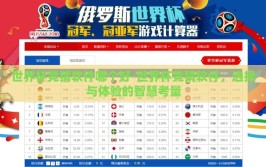 世界杯竞猜软件哪个好-世界杯竞猜软件，选择与体验的智慧考量
