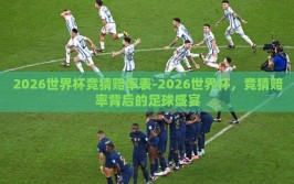 2026世界杯竞猜赔率表-2026世界杯，竞猜赔率背后的足球盛宴