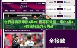 世界杯竞猜宇fc3典tv-世界杯竞猜，宇fc3典tv的独特魅力与挑战