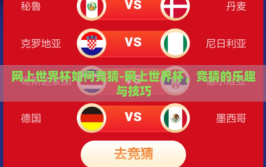 网上世界杯如何竞猜-网上世界杯，竞猜的乐趣与技巧