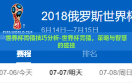 世界杯竞猜技巧分析-世界杯竞猜，策略与智慧的碰撞