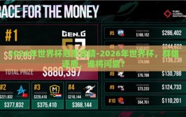 2026年世界杯冠军竞猜-2026年世界杯，群雄逐鹿，谁将问鼎？