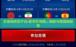 世界杯竞猜平台-世界杯竞猜，激情与智慧的碰撞