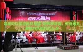 哪里可以买世界杯竞猜-世界杯竞猜，何处寻觅激情与乐趣的交汇点