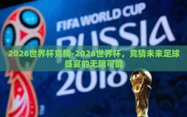 2026世界杯竞猜-2026世界杯，竞猜未来足球盛宴的无限可能