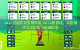 2026世界杯竞猜赔率表-2026世界杯，竞猜赔率深度剖析与策略指南
