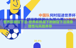 世界杯微信下注-世界杯热潮下的微信下注现象，理性与风险并存