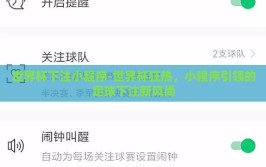 世界杯下注小程序-世界杯狂热，小程序引领的足球下注新风尚