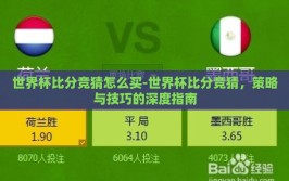 世界杯比分竞猜怎么买-世界杯比分竞猜，策略与技巧的深度指南