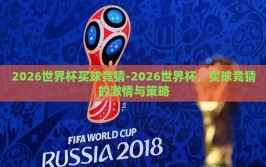 2026世界杯买球竞猜-2026世界杯，买球竞猜的激情与策略
