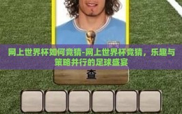 网上世界杯如何竞猜-网上世界杯竞猜，乐趣与策略并行的足球盛宴