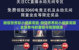 微信世界杯小组赛竞猜-微信世界杯小组赛竞猜，全民参与的激情与智慧碰撞