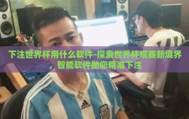 下注世界杯用什么软件-探索世界杯观赛新境界，智能软件助您精准下注