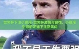 世界杯下注小程序-世界杯激情与理性，小程序引领的足球下注新风尚