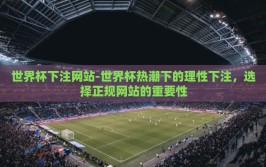 世界杯下注网站-世界杯热潮下的理性下注，选择正规网站的重要性