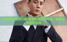 世界杯竞猜排行榜-世界杯竞猜排行榜，激情与智慧的碰撞