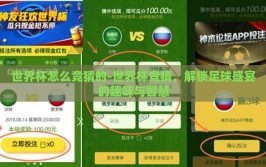 世界杯怎么竞猜的-世界杯竞猜，解锁足球盛宴的趣味与智慧