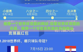 推荐一个世界杯竞猜的网站-探索世界杯竞猜的乐趣，推荐一个可靠而有趣的竞猜网站