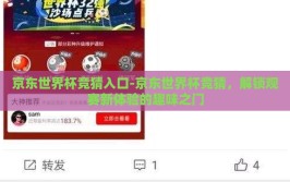 京东世界杯竞猜入口-京东世界杯竞猜，解锁观赛新体验的趣味之门