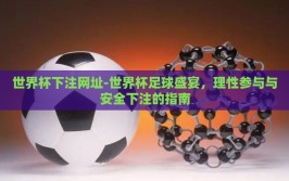 世界杯下注网址-世界杯足球盛宴，理性参与与安全下注的指南