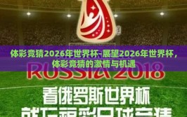 体彩竞猜2026年世界杯-展望2026年世界杯，体彩竞猜的激情与机遇