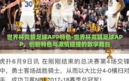 世界杯竞猜足球APP特色-世界杯竞猜足球APP，创新特色与激情碰撞的数字舞台