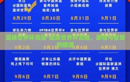 篮球世界杯竞猜-篮球世界杯竞猜，激情与智慧的碰撞