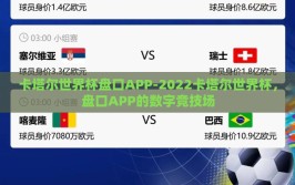 卡塔尔世界杯盘口APP-2022卡塔尔世界杯，盘口APP的数字竞技场