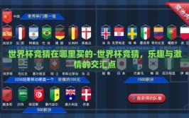 世界杯竞猜在哪里买的-世界杯竞猜，乐趣与激情的交汇点