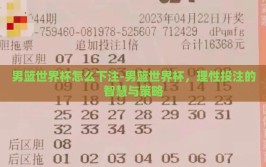 男篮世界杯怎么下注-男篮世界杯，理性投注的智慧与策略