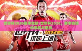 世界杯2026赛事竞猜-世界杯2026，赛事竞猜的激情与期待