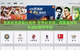 世界杯竞猜网址推荐-世界杯竞猜，探索激情与乐趣的数字平台