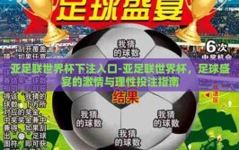 亚足联世界杯下注入口-亚足联世界杯，足球盛宴的激情与理性投注指南