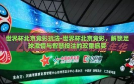 世界杯北京竞彩玩法-世界杯北京竞彩，解锁足球激情与智慧投注的双重盛宴