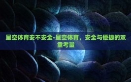 星空体育安不安全-星空体育，安全与便捷的双重考量