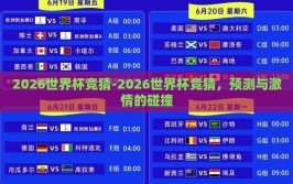 2026世界杯竞猜-2026世界杯竞猜，预测与激情的碰撞