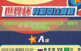 竞猜世界杯彩票投注-竞猜世界杯彩票，激情与策略的碰撞
