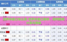 世界杯盘口怎么算-世界杯盘口解析，如何精准计算与理解