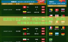 能竞猜世界杯的软件-智能竞猜世界杯，软件如何重塑足球预测的新格局