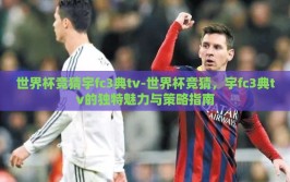 世界杯竞猜宇fc3典tv-世界杯竞猜，宇fc3典tv的独特魅力与策略指南
