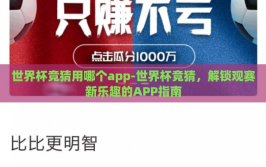 世界杯竞猜用哪个app-世界杯竞猜，解锁观赛新乐趣的APP指南