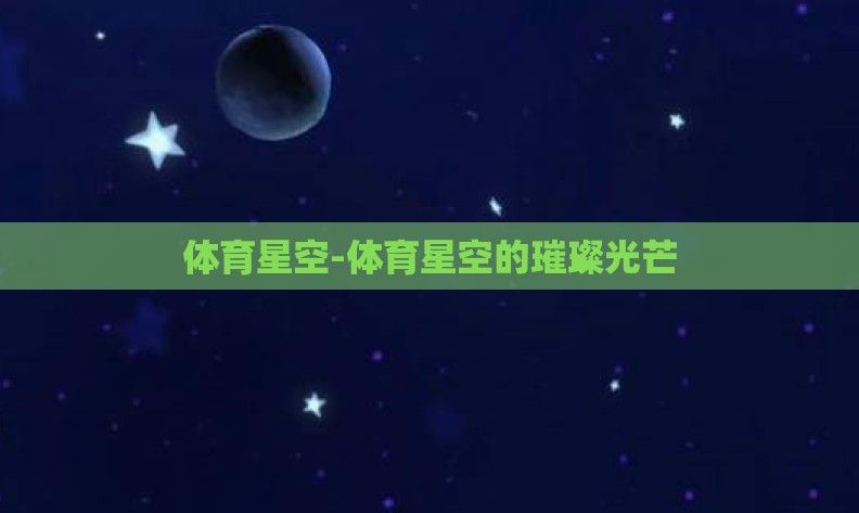 体育星空-体育星空的璀璨光芒