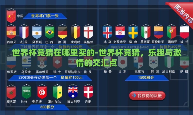 世界杯竞猜在哪里买的-世界杯竞猜，乐趣与激情的交汇点