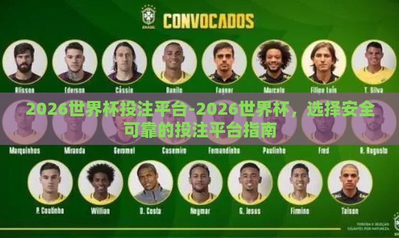 2026世界杯投注平台-2026世界杯，选择安全可靠的投注平台指南