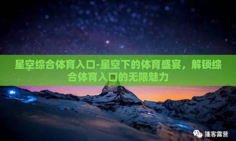 星空综合体育入口-星空下的体育盛宴，解锁综合体育入口的无限魅力
