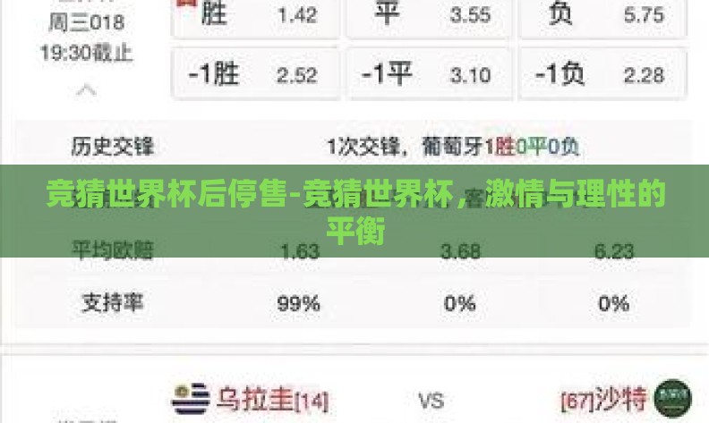 竞猜世界杯后停售-竞猜世界杯，激情与理性的平衡