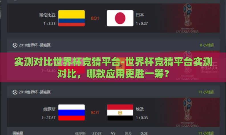 实测对比世界杯竞猜平台-世界杯竞猜平台实测对比，哪款应用更胜一筹？